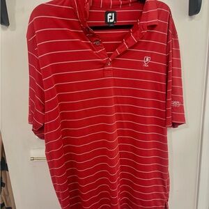FootJoy Classic Red and White Striped Polo